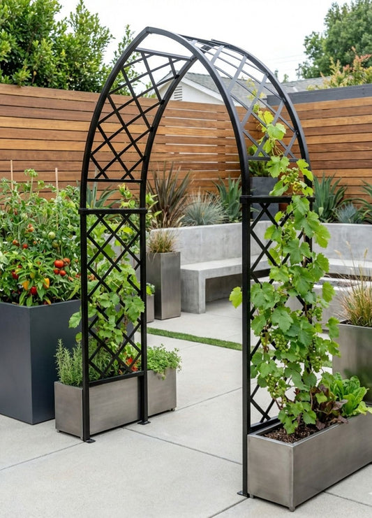 Cathedral Arch Trellis & Arbor - Full Lattice
