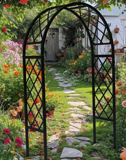 Sunrise Arch Trellis & Arbor - Full Lattice