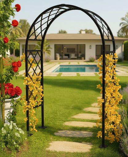 Sunrise Arch Trellis & Arbor - Full Lattice