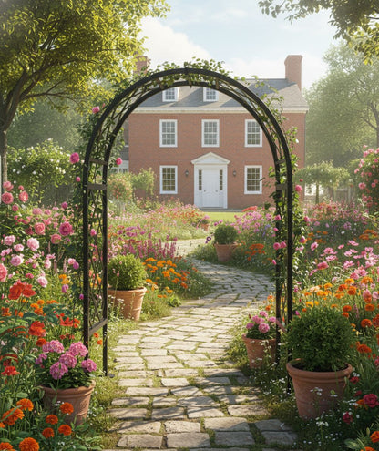 Sunrise Arch Trellis & Arbor - Full Lattice