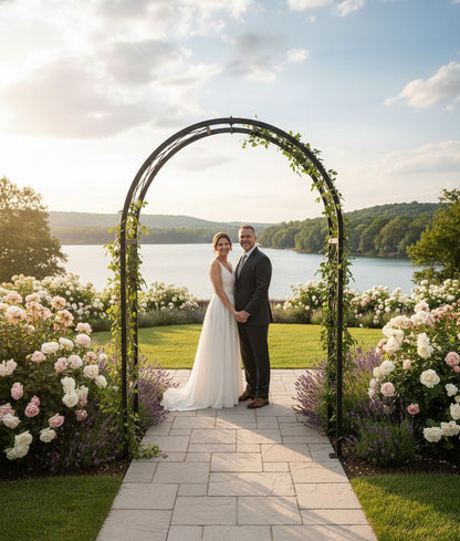 Sunrise Arch Trellis & Arbor - Full Lattice