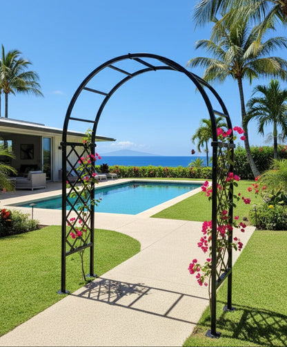 Sunrise Arch Trellis & Arbor - Half Lattice
