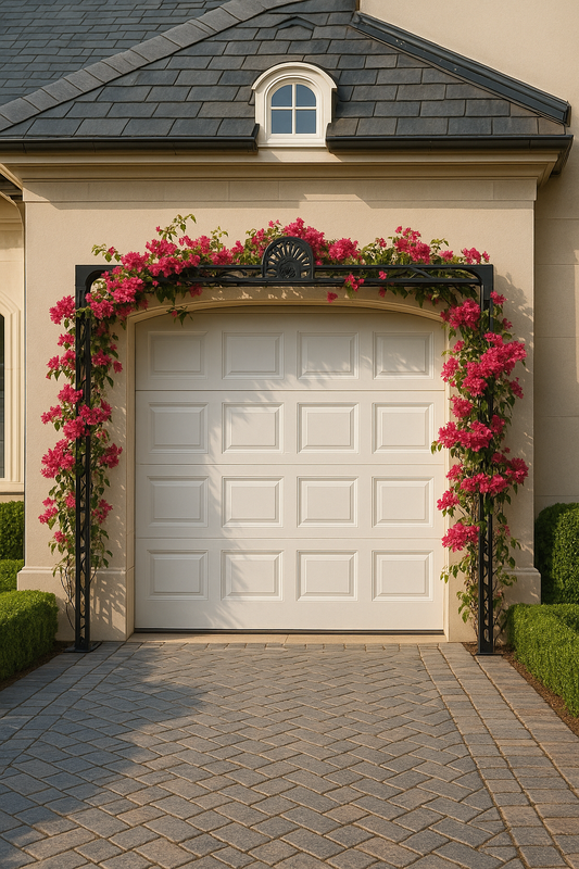 Vista 1-Car Garage Trellis - Fits standard 8x7 Garage doors.